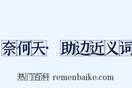 奈何天·助边近义词是什么意思的图片